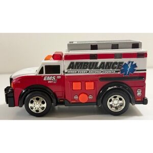 Road Rippers Ambulance Toy Truck Kids OS Red White EMS Unit 17 Lights Sounds